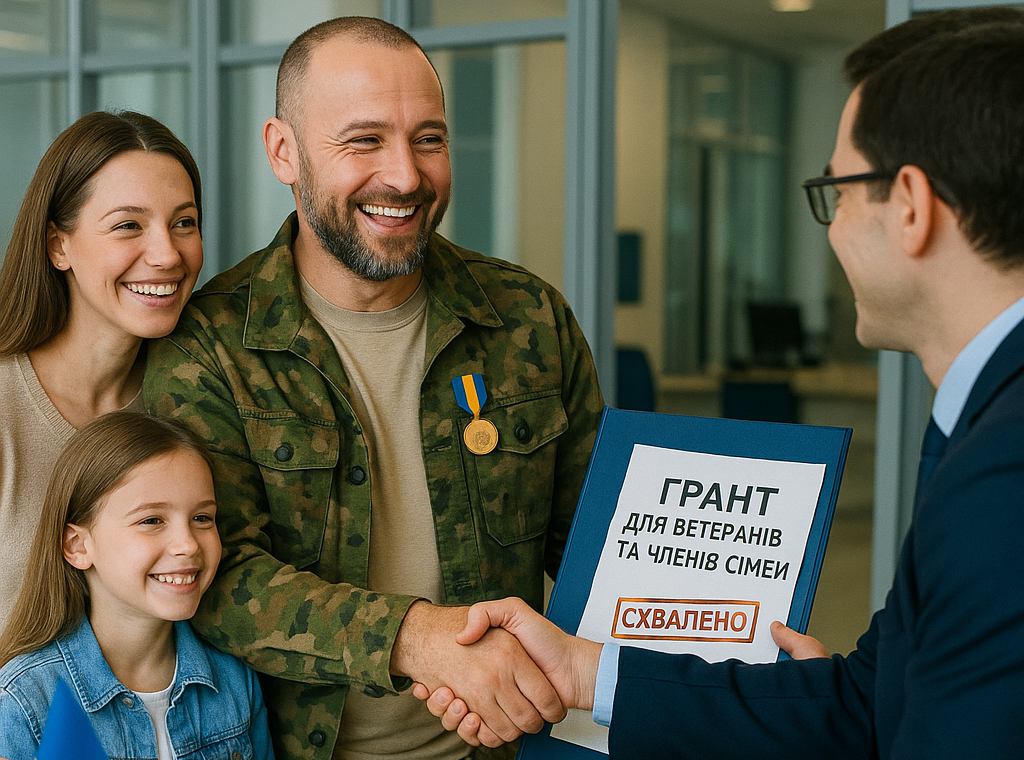 Грант для ветеранів та членів сімей до 1 млн грн: Отримайте фінансування з убойним бізнес-планом